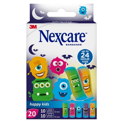 Nexcare Happy Kids Monster Plasters 20 Pack