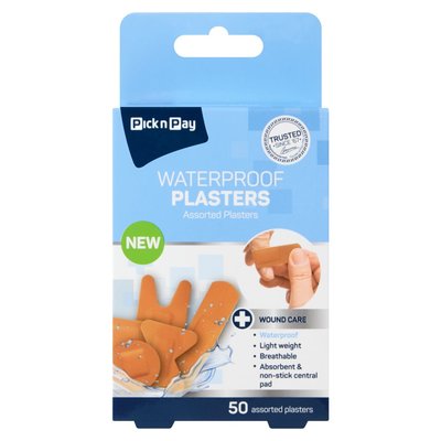 PnP Assorted Waterproof Plasters 50 Pack